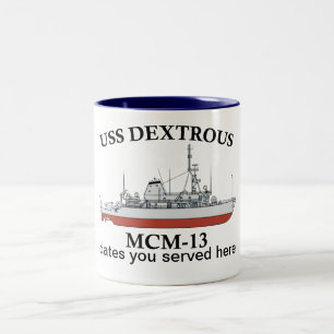 Tasse 2 Couleurs USS Dextrous MCM-13 Contre-mesures de mines