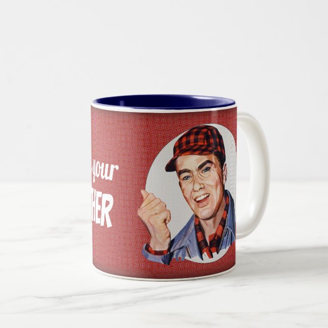 Tasse 2 Couleurs Va demander à ta mère (Devant droit)