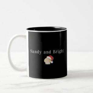 Tasse 2 Couleurs Vacances de Noël à la plage Sableux et brillant Co