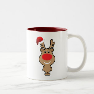 Tasse 2 Couleurs Vacances de Noël amusant père Noël