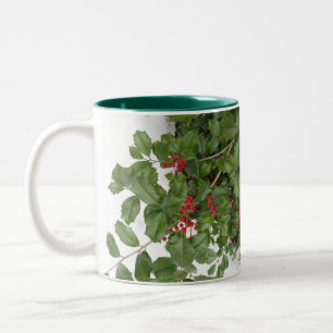 Tasse 2 Couleurs Vacances de Noël Holly et Berries