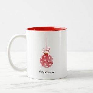 Tasse 2 Couleurs Vacances de Noël Personnalisées