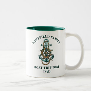 Tasse 2 Couleurs Vacances en Famille sur un Bateau de Croisière Nau
