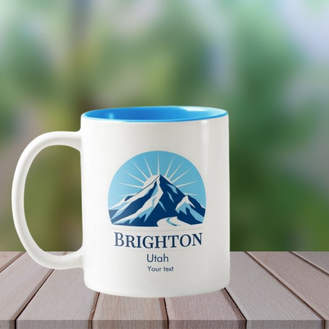 Tasse 2 Couleurs Vacances souvenir de ski à Brighton Utah  (Créateur téléchargé)