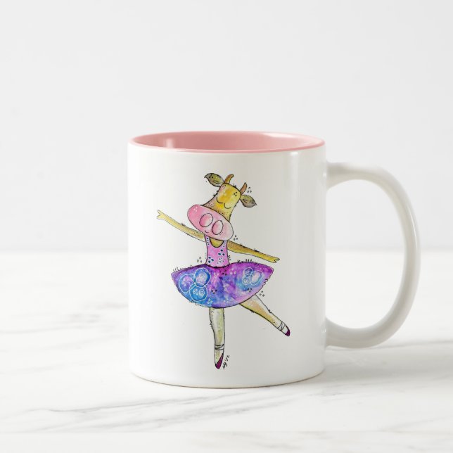 Tasse 2 Couleurs Vache blanche mignonne (Droit)