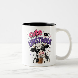 Tasse 2 Couleurs Vache mignonne mais instable avec café glacé