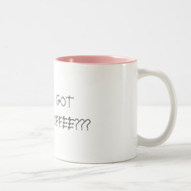 Tasse 2 Couleurs vache, OBTENUE LE CAFÉ ? ? ? (Droit)
