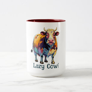 Tasse 2 Couleurs Vache paresseuse