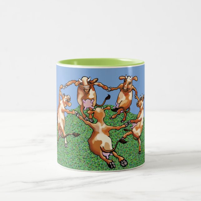 Tasse 2 Couleurs Vaches dansantes par Mootisse (Centre)