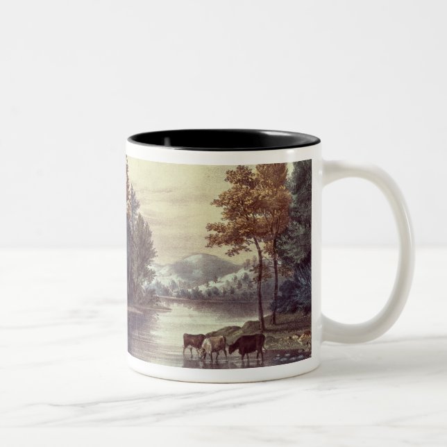 Tasse 2 Couleurs Vaches sur le rivage d'un lac (Droit)