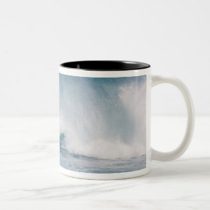Tasse 2 Couleurs Vague bleue s'écrasant, Maui, Hawaii, États-Unis 3