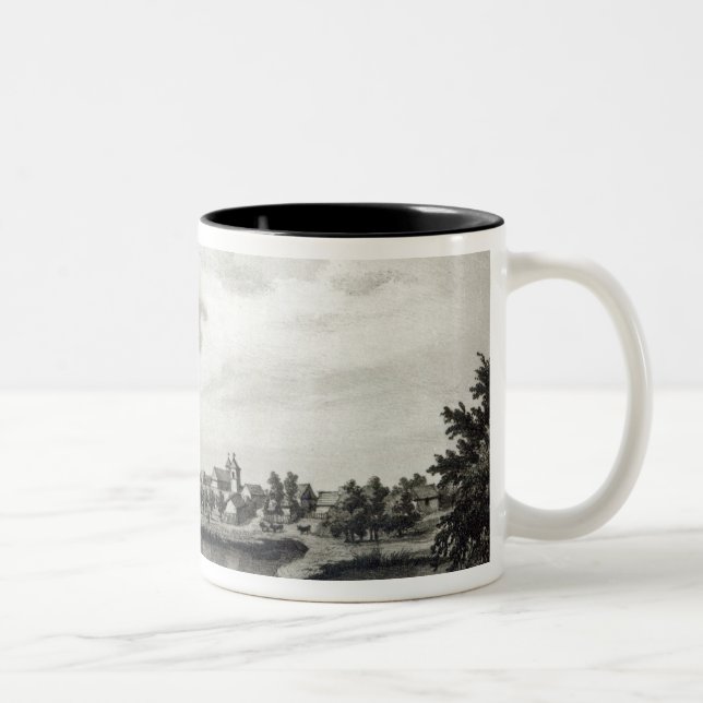 Tasse 2 Couleurs Valdivia, 'de l'histoire de Chile'engraved (Droit)