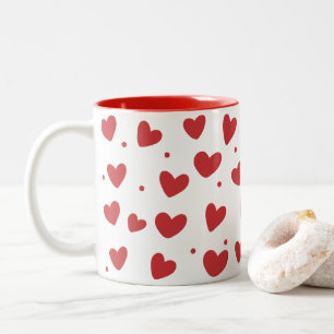Tasse 2 Couleurs Valentin Hearts Motif 14 juillet
