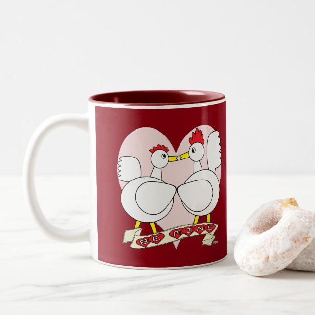 Tasse 2 Couleurs Valentine Be Mine (Avec donut)