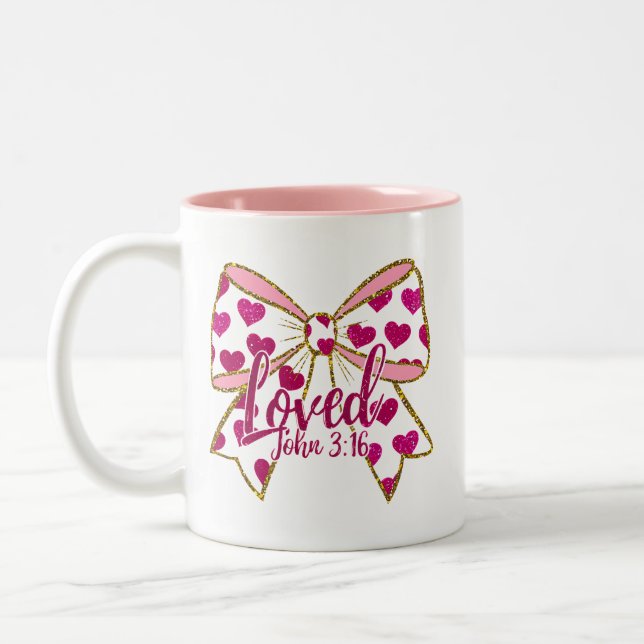 Tasse 2 Couleurs Valentine Coquette Chrétienne  (Gauche)