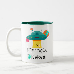 Tasse 2 Couleurs Valentine personnalisée unique prise OVNI