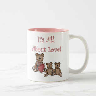 Tasse 2 Couleurs Valentine soutient tous au sujet de l'amour