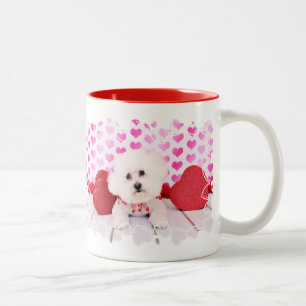 Tasse 2 Couleurs Valentines - Bichon Frise - Lilly
