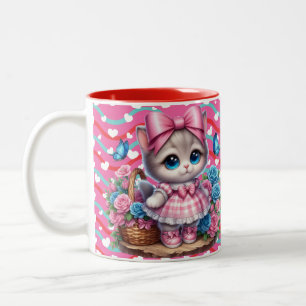 Tasse 2 Couleurs Valentines Day Kitty