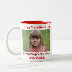 Tasse 2 Couleurs Valentines Journée Mondes mignons Meilleur Papa En