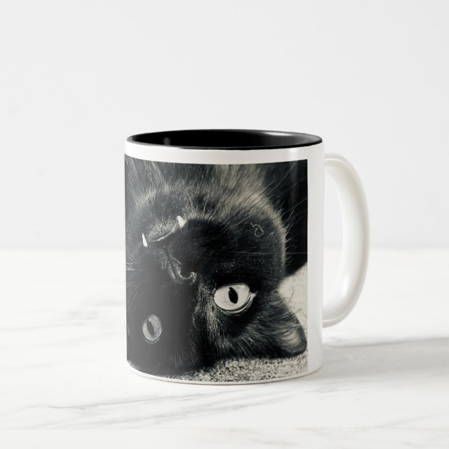 Tasse 2 Couleurs Vampire Cat (Devant droit)