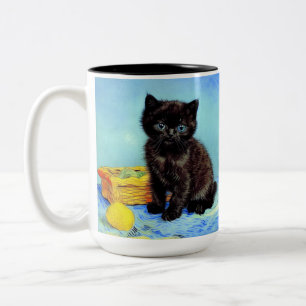 Tasse 2 Couleurs Van Gogh Black Kitten avec fils