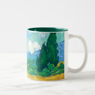 Tasse 2 Couleurs Van Gogh Wheatfield avec Cyprès