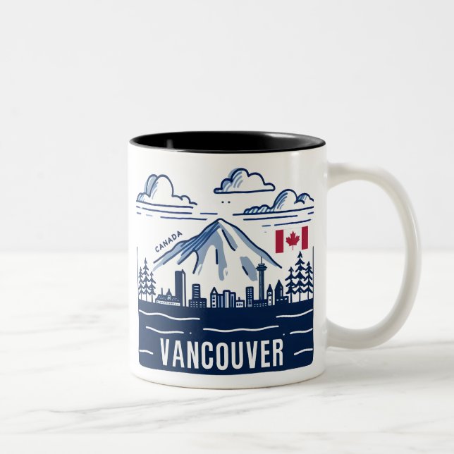 Tasse 2 Couleurs Vancouver Canada (Droit)