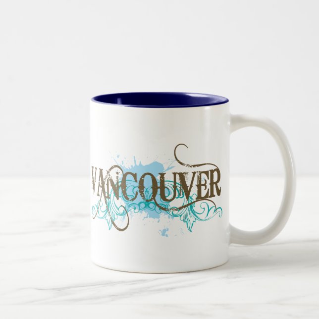 Tasse 2 Couleurs Vancouver grunge (Droit)