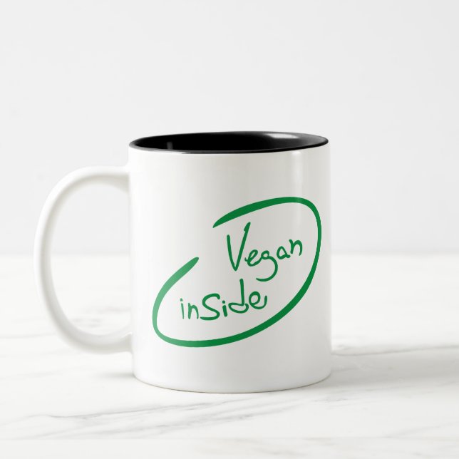 Tasse 2 Couleurs Vegan à l'intérieur (Gauche)