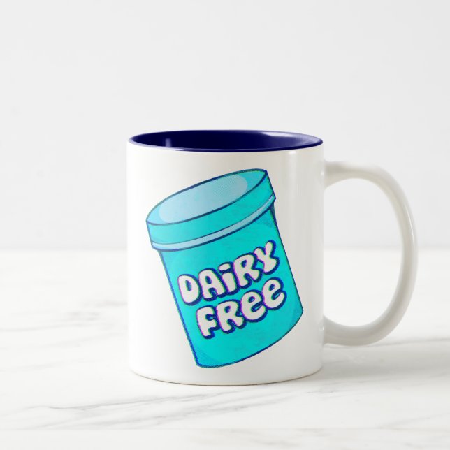 Tasse 2 Couleurs Végétalien libre de crème glacée de laiterie (Droit)