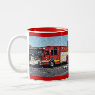 Tasse 2 Couleurs Véhicule d'urgence de la Secourt d'incendie