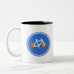 Tasse 2 Couleurs vélo dans la Pays-Bas sur stroopwafels.