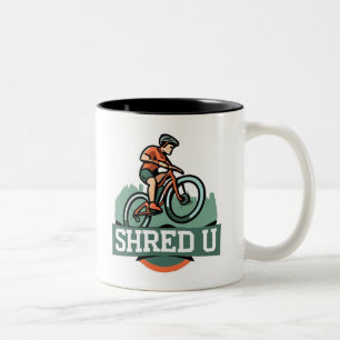 Tasse 2 Couleurs Vélo de montagne de l'Université Shred