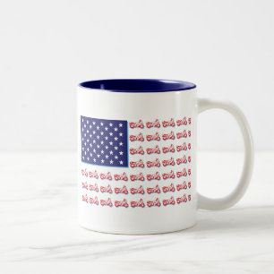 Tasse 2 Couleurs Vélo Sport Patriotique