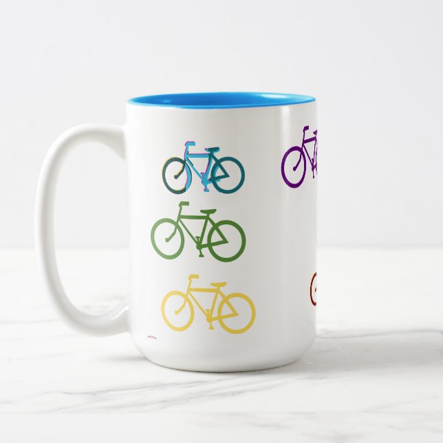 Tasse 2 Couleurs Vélos Mignons (Gauche)