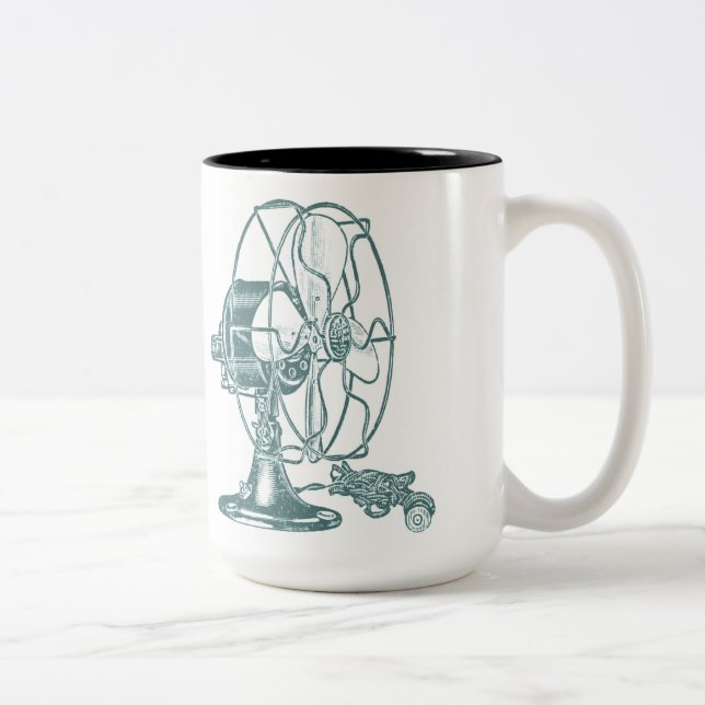 Tasse 2 Couleurs Ventilateur électrique vintage (Droit)