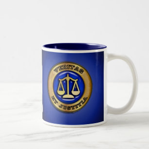 TASSE 2 COULEURS VÉRITAS SUR BLEU