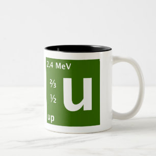 Tasse 2 Couleurs Vers le haut du quark (gaucher)