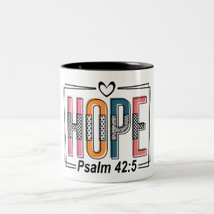 Tasse 2 Couleurs Verset biblique d'espoir inspirant