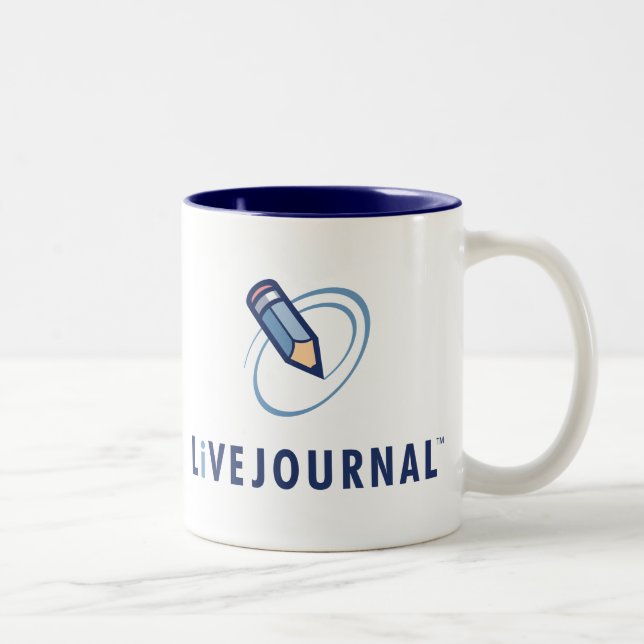Tasse 2 Couleurs Verticale de logo de LiveJournal (Droit)