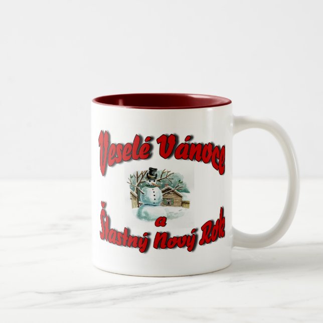 Tasse 2 Couleurs Veselé Vánoce un Šťastný Nový Rok (Droit)