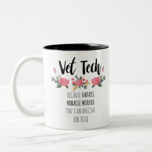 Tasse 2 Couleurs Vet Tech Gratitude Appréciation Merci Cadeau