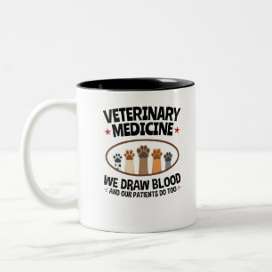 Tasse 2 Couleurs Vet Tech Vétérinaire Dessin Funny Citation De Sa