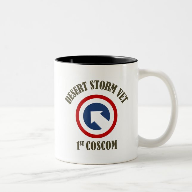 Tasse 2 Couleurs Vet Tempête du désert - 1er COSCOM (Droit)