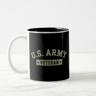Tasse 2 Couleurs Vétéran de l'armée américaine drapeau américain d'