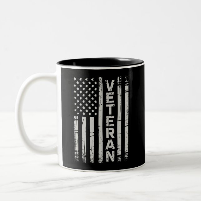 Tasse 2 Couleurs Veteran Patriotic U.S Army American Flag America (Gauche)