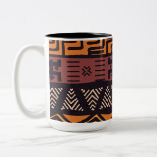 Tasse 2 Couleurs Vibes Africaines Ethniques En Style Bohème