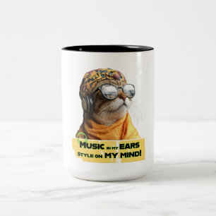 Tasse 2 Couleurs Vibes de Chat Cool