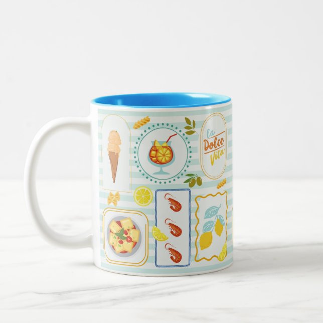 Tasse 2 Couleurs Vibes d'été méditerranéen (Gauche)